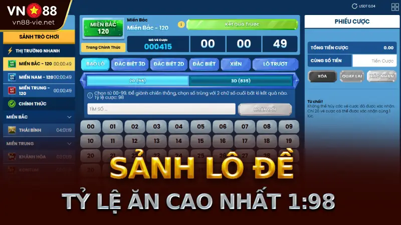 Tại sao nên chọn sảnh lô đề của nhà cái VN88?